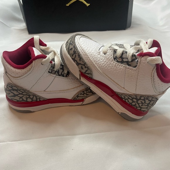 Jordan 3 Retro Cardinal Red Wht/Lt Curry-Cardinal Red 5C - Picture 8 of 9